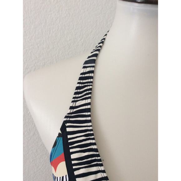 Bleu Rod Beattie Bikini Triangle Top Striped Geometric Swimwear - Picture 2 of 7